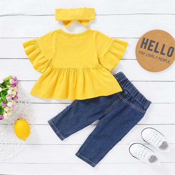 3-Piece Ruffle Top Matching Set - Picture 2 of 2